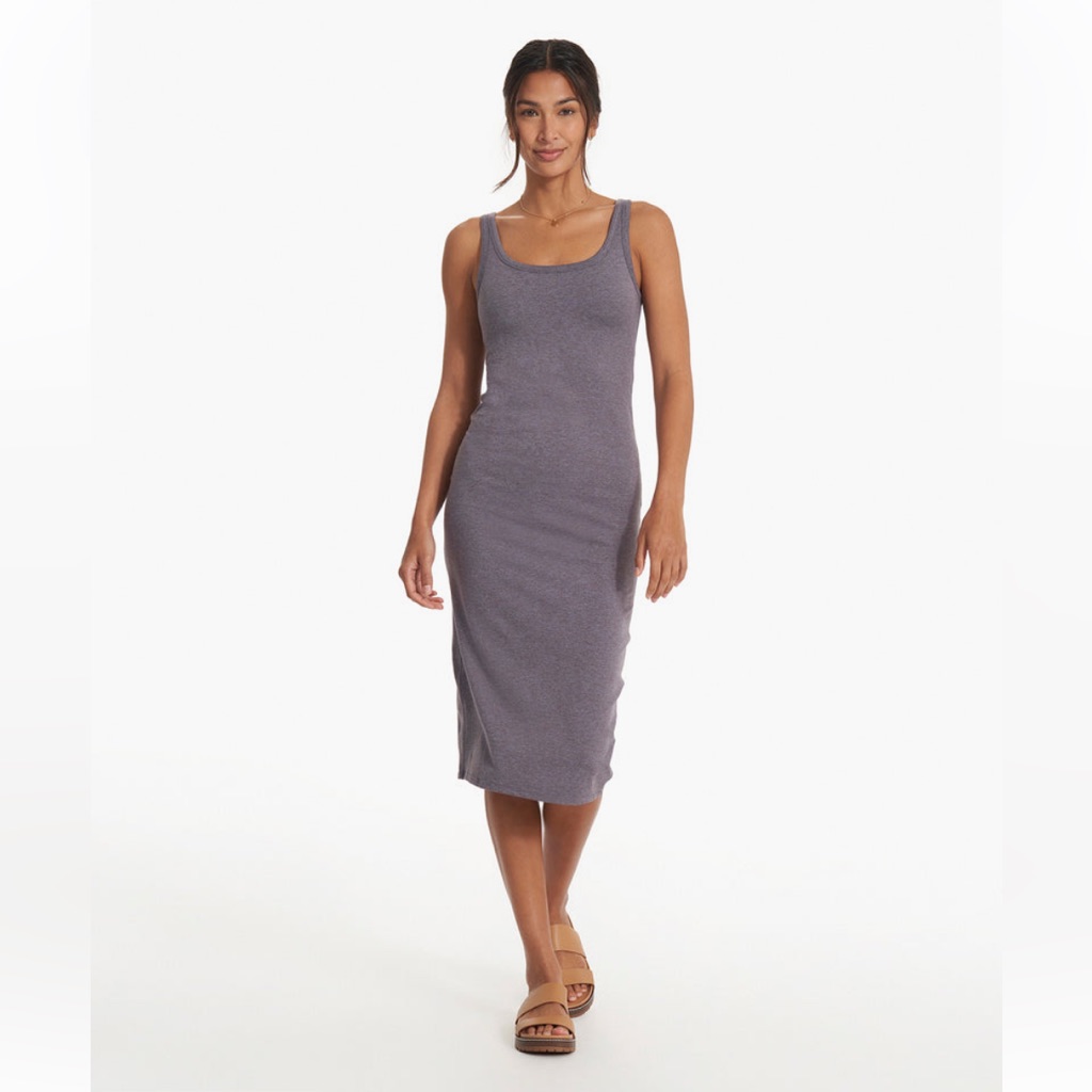 Nwt Vuori Halo Essential Dress, Purple Sawyer Heather Small Large S L